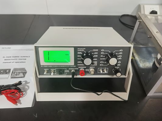 Beli Penguji ketahanan permukaan kain tekstil dengan tegangan pengukuran DC100V dan pengukuran ketahanan 2 × 1014Ω untuk kepatuhan EN 1149-1/ EN 1149-2/ AATCC 76/ BS 6524 pembuatan online