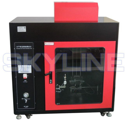 Interior Warna Hitam Kabel Flammability Tester dengan 15 detik Flame Burn Time
