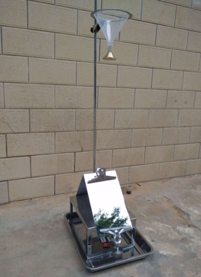 AATCC42 Tester Penetrasi Dampak Kain dengan Ketinggian Konus 610mm 335x285x1080mm