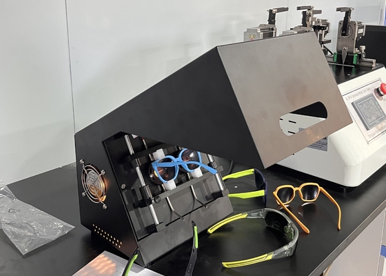 Polarization Axis Position Tester untuk Kacamata Matahari