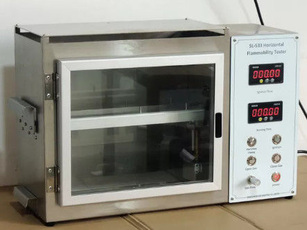 Harga yang bagus ISO 3795 ASTM D5132 Peralatan pengujian mudah terbakar horizontal Tekstil Peralatan pengujian mudah terbakar horizontal on line