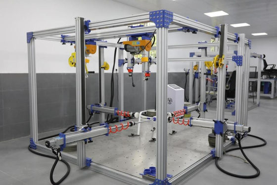 Harga bagus SKYLINE SL-T26 Mesin Uji Furnitur Meja 5 Silinder Udara Kontrol PLC Penguji Kekuatan Stabilitas On line