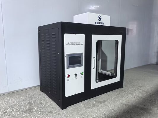 Harga bagus ISO 15025 Penguji Kemampuan Kebakaran Pakaian Pelindung dengan Konstruksi Baja Ringan dan Aplikasi Api Otomatis on line