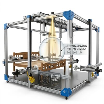 Harga bagus Mesin Uji Furnitur Sesuai EN 1725 dengan Kontrol PLC dan 6 Set Silinder Udara On line